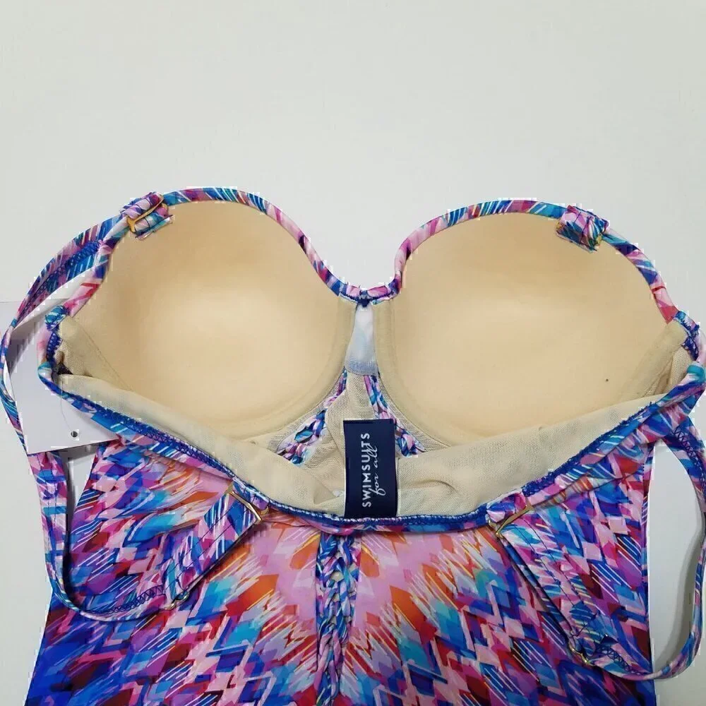 NWT Swimsuits For All Strapless One Piece Swimsuit Size 6
